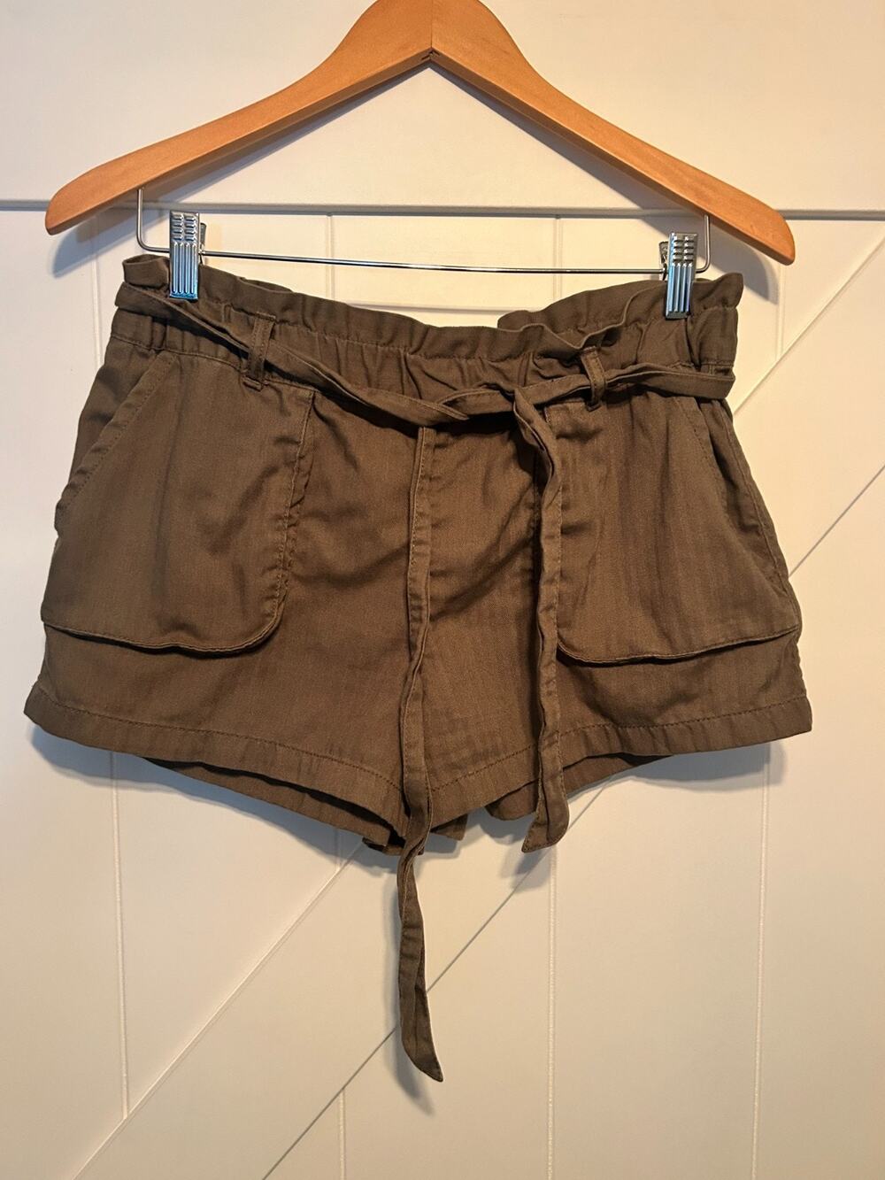 Garage Utility Shorts featuring a paperbag waist and matching tie belt